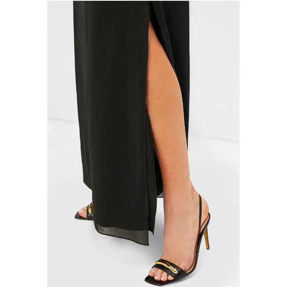 Tuckernuck Pomander Place Black Soleil Gown One Shoulder Formal Maxi Dress, M - Picture 5 of 14